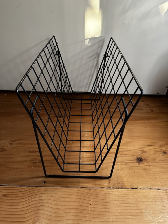 Image 1 of Minimalist Metal Magazine Rack