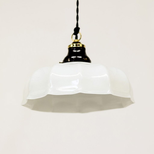 Art Deco Opaline Pendant Lamps