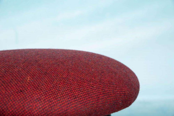 Image 1 of Vintage 1960s stool covered with new plow fabric, piano