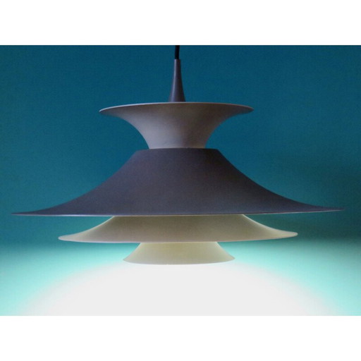 Vintage tricolor pendant lamp "Radius" by Fog & Morup, Denmark 1975