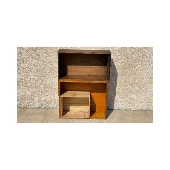 Image 1 of Mensola geometrica vintage in legno di quercia