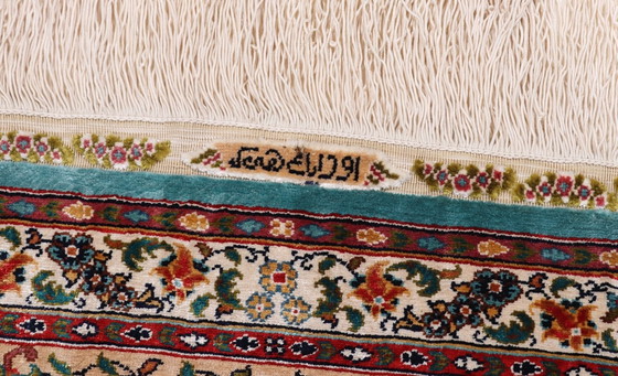 Image 1 of Silk Hereke-Ozipek Signed Carpet With Mehrab Design - Pure Luxury ~1 Mio. Knots/M²
