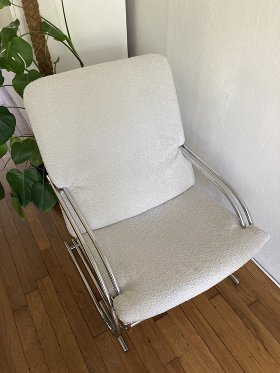 Image 1 of Fauteuil vintage à structure tubulaire