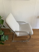 Fauteuil vintage à structure tubulaire