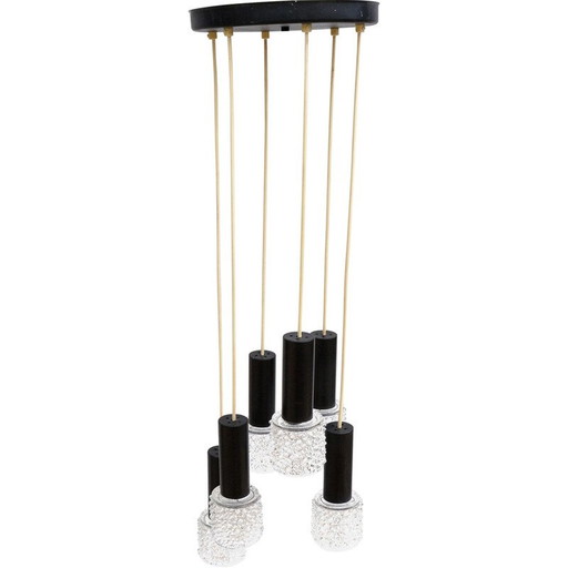 Vintage cascade chandelier by Elektroinstala Jilove, Czechoslovakia 1970s