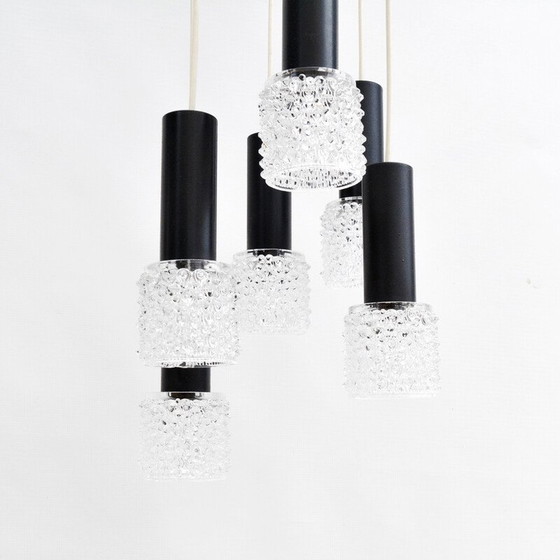 Image 1 of Vintage cascade chandelier by Elektroinstala Jilove, Czechoslovakia 1970s