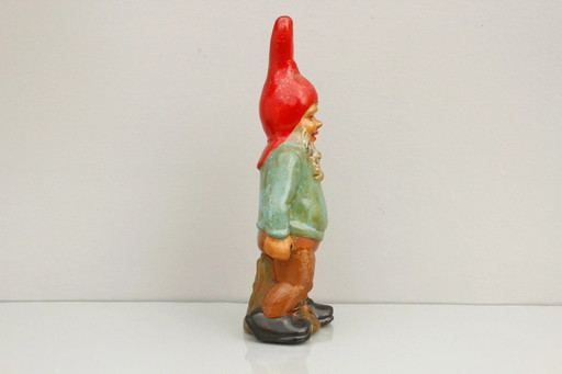 Heissner garden gnome antique, clay figure