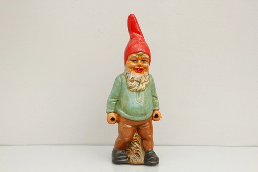 Heissner garden gnome antique, clay figure