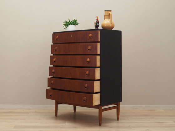 Image 1 of Teak Chest Of Drawers, Danish Design, 1960S, Designer: Kai Kristiansen, Manufacturer: Feldballes Møbelfabrik