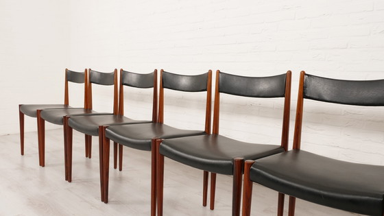 Image 1 of 6 x dining room chair | Lubke | Rosewood | Upholstery of your choice