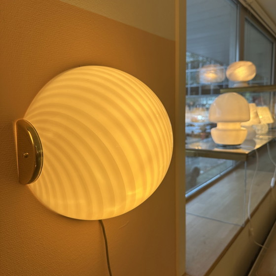 Image 1 of Oval Wall Or Ceiling Lamp Made From Murano Glass