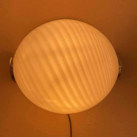 Image 1 of Oval Wall Or Ceiling Lamp Made From Murano Glass