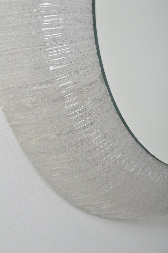 Image 1 of Mirror Of Erco Leuchten With Plastic Rim And Lighting , 1970s