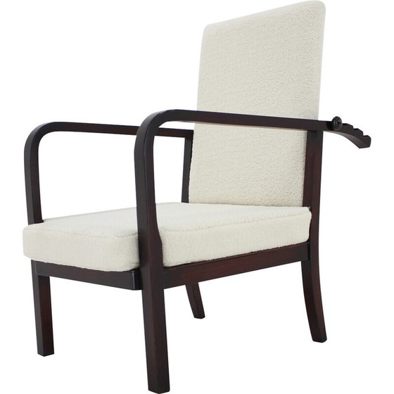 Image 1 of Poltrona vintage regolabile in faggio, Cecoslovacchia 1940