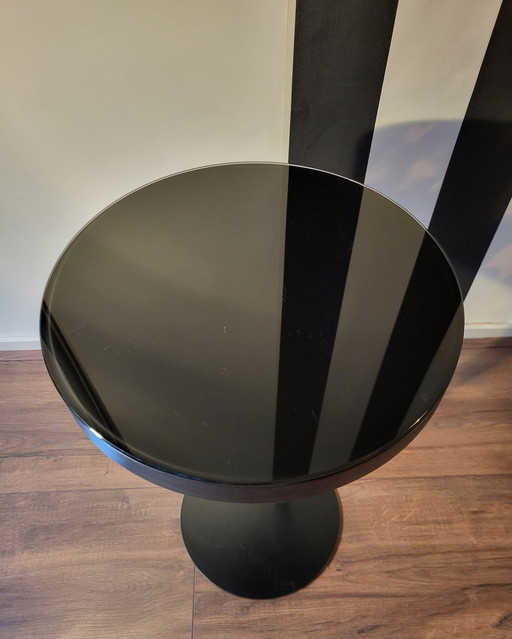 Vintage Ikea Stockholm Side Table With Rotating Glass Top.