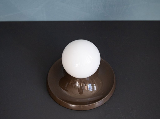 Flos Light Ball Brown Wall Lamp By Achille Castiglioni