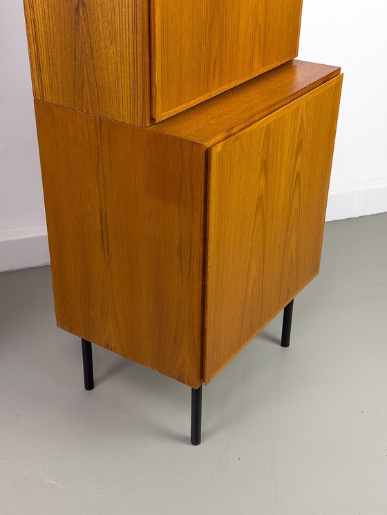 Image 1 of Set of 2 narrow Teak Cabinets from Omann Jun, 1960s