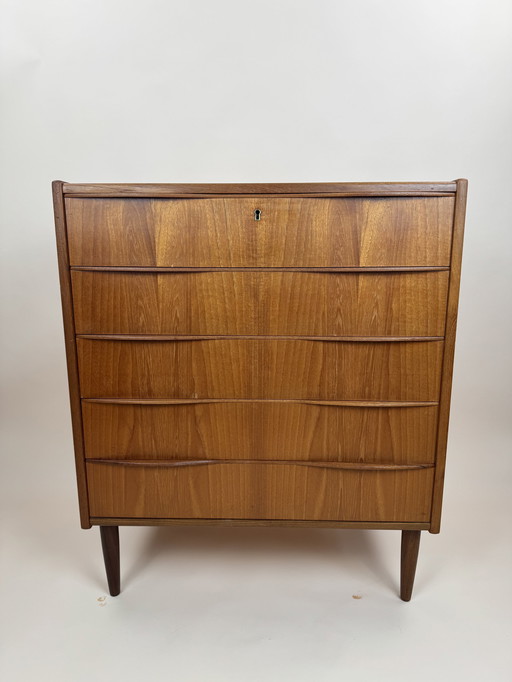 ⭐️ Mid-Century Danish Teak Chest Of Drawers