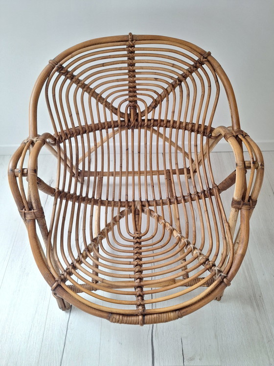 Image 1 of Vintage Wicker Basket Armchair