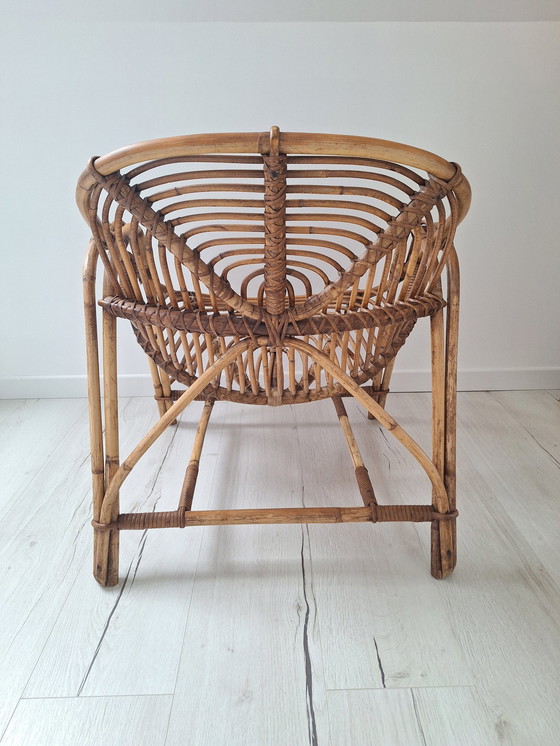 Image 1 of Vintage Wicker Basket Armchair