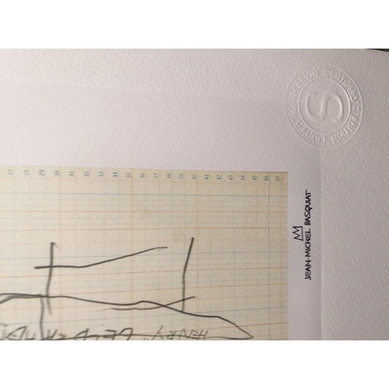 Image 1 of Litografia vintage "Ritratto di Henry Geldzahler" di Basquiat, 2010