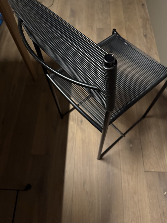 Image 1 of 2 X Giandomenico Belotti Spaghetti Chairs Black For Alias