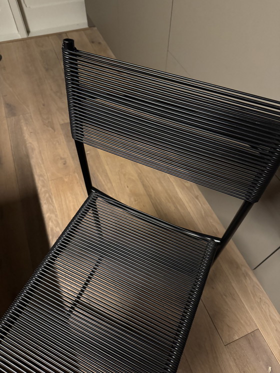 Image 1 of 2 X Giandomenico Belotti Spaghetti Chairs Black For Alias