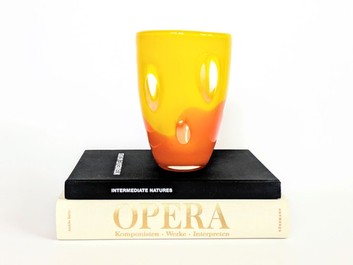 Vintage Glass Vase | Handblown Votive Holder | Space Age Germany