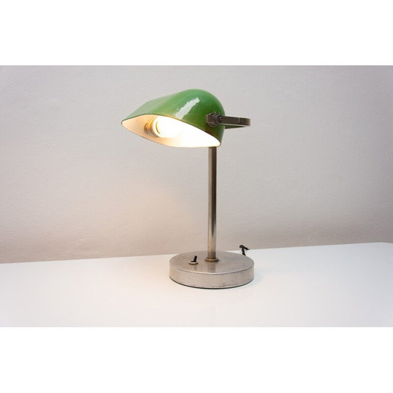 Image 1 of Art Deco vintage adjustable banker lamp, 1930s