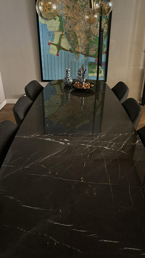 Image 1 of Marble dining table black