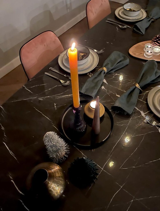 Image 1 of Marble dining table black