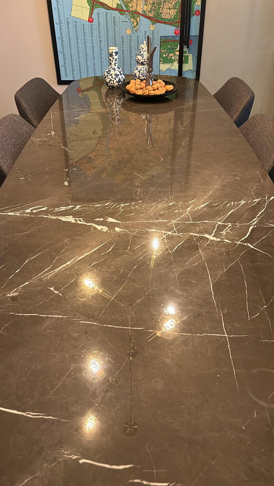 Image 1 of Marble dining table black