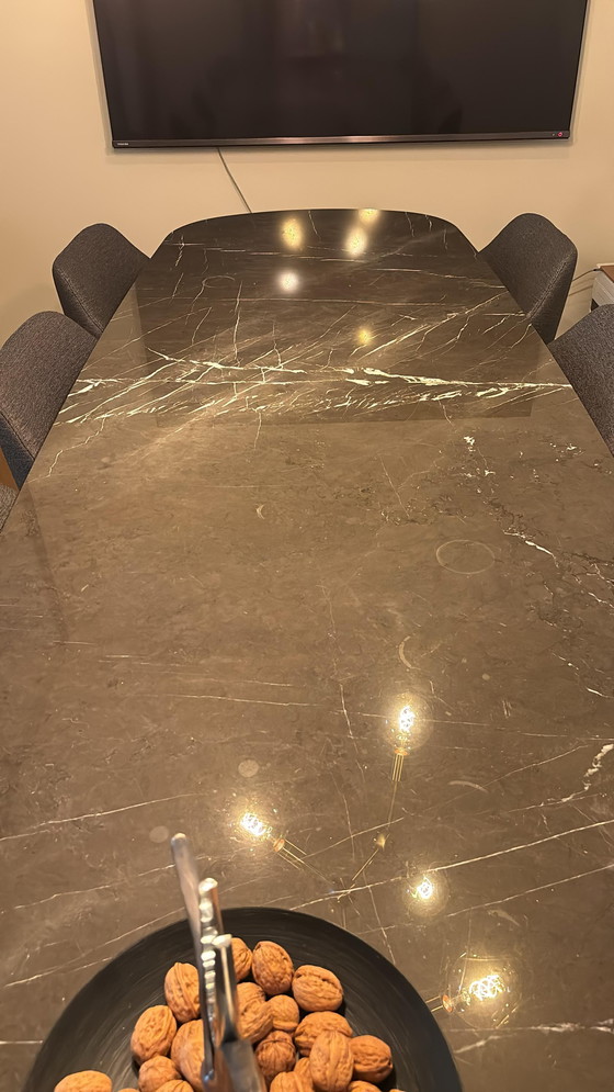 Image 1 of Marble dining table black