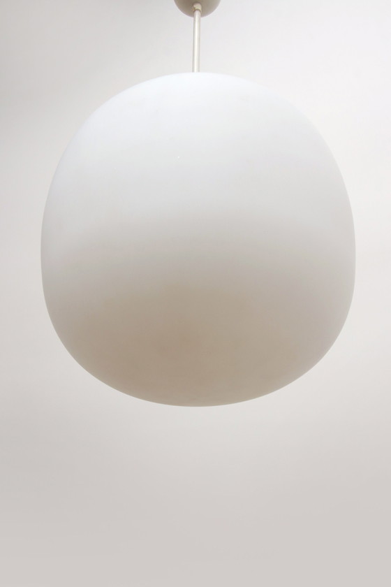 Image 1 of Glashutte Limburg Very Large White Pendant Lamp, 1960