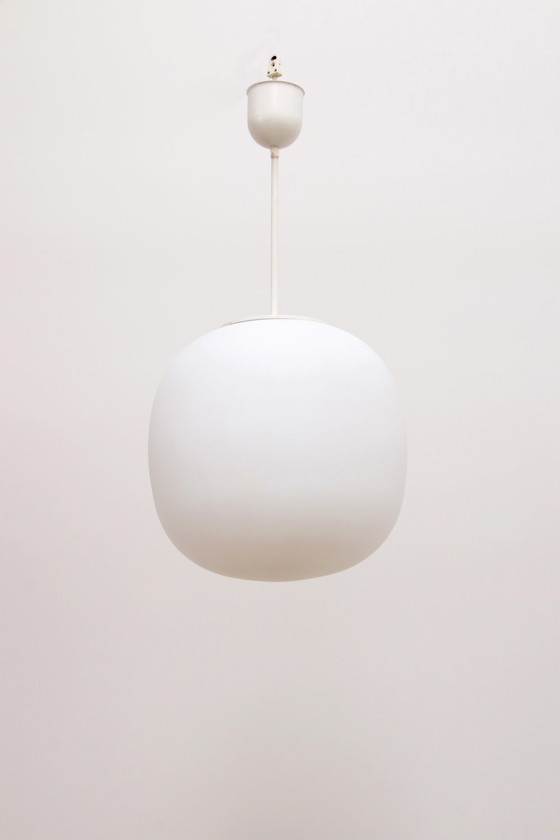 Image 1 of Glashutte Limburg Very Large White Pendant Lamp, 1960