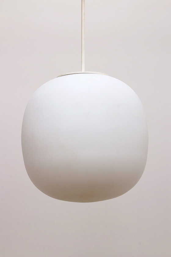 Image 1 of Glashutte Limburg Very Large White Pendant Lamp, 1960