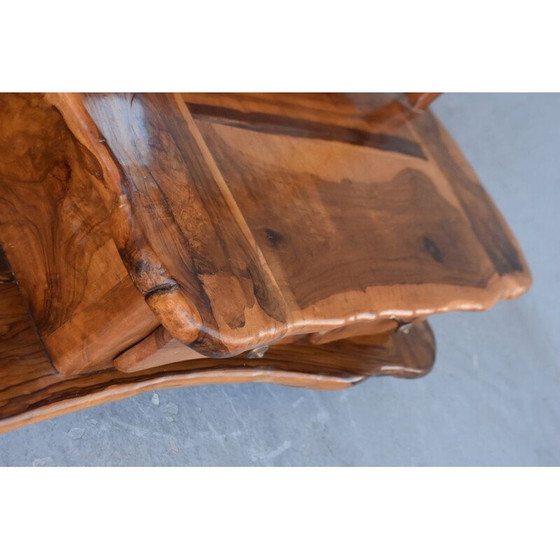 Image 1 of Vintage brutalist olive dressing table, 1960-1970