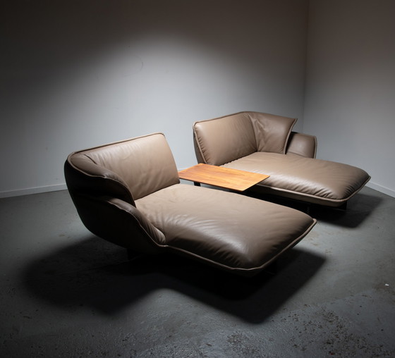 Image 1 of Beam sofa system with Walnut Beam coffee table Designed by Patricia Urquiola For Cassina