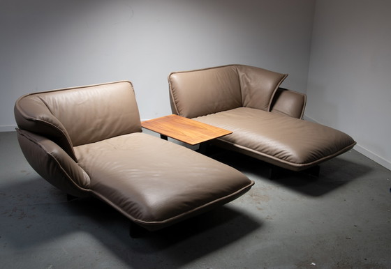 Image 1 of Beam sofa system with Walnut Beam coffee table Designed by Patricia Urquiola For Cassina