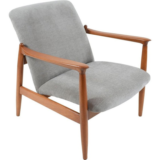 Image 1 of Vintage armchair GFM64, Poland grey 1960s