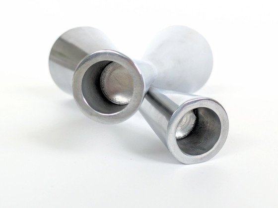 Image 1 of 2 X Candlesticks | 1990'S Erika Pekkari For Ikea | Aluminium