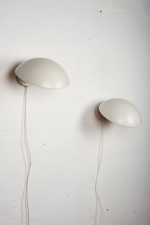 Set Of Two “P Hat” Wall Lamps Designed By Poul Henningsen For Louis Poulsen, Denmark 1960’S.