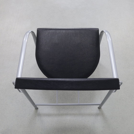 Image 1 of 2x Postmodern Lounge Chair “Kokatu” in Leather by M.A. Ciganda for Akaba, 1980s