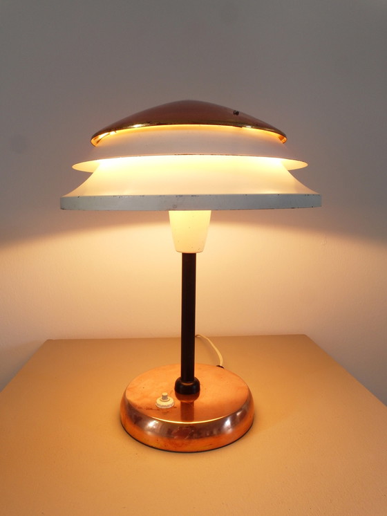 Image 1 of Zukov art deco table lamp, Czechoslovakia ca 1935