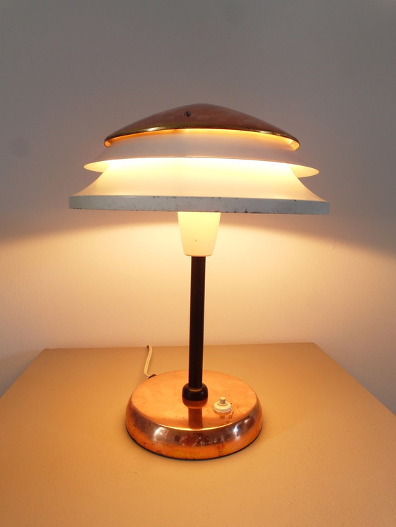 Image 1 of Zukov art deco table lamp, Czechoslovakia ca 1935