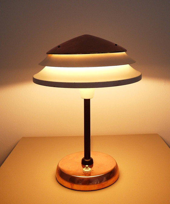 Image 1 of Zukov art deco table lamp, Czechoslovakia ca 1935