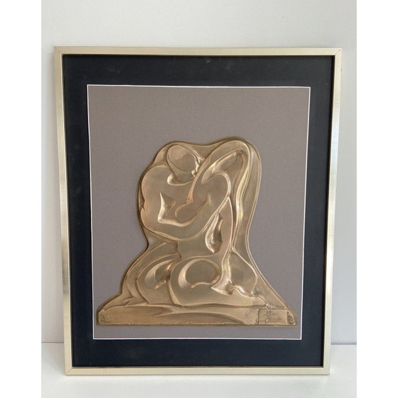 Image 1 of Vintage painting representing a brass sculpture, 1970