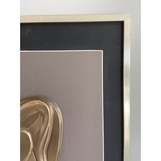 Image 1 of Vintage painting representing a brass sculpture, 1970