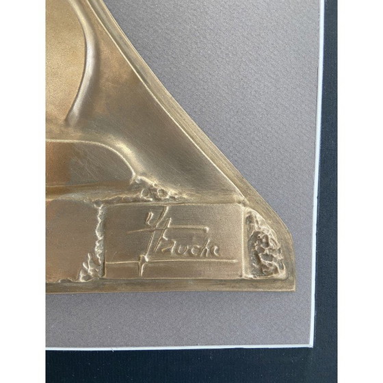 Image 1 of Vintage painting representing a brass sculpture, 1970