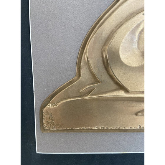 Image 1 of Vintage painting representing a brass sculpture, 1970
